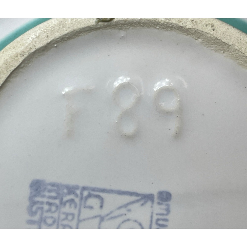 Vintage Gmundner Keramik Rare Green Stripe Hand Painted Pitcher 7 Inches Tall - Picture 7 of 11